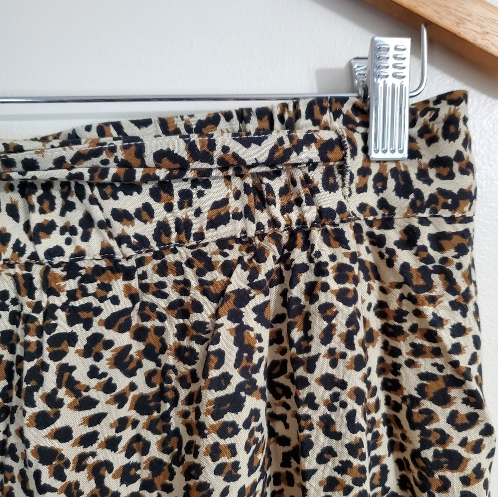 Brunette x Koy Resort Size XS Leopard Print Rayon Wrap Skirt - Picture 5 of 12